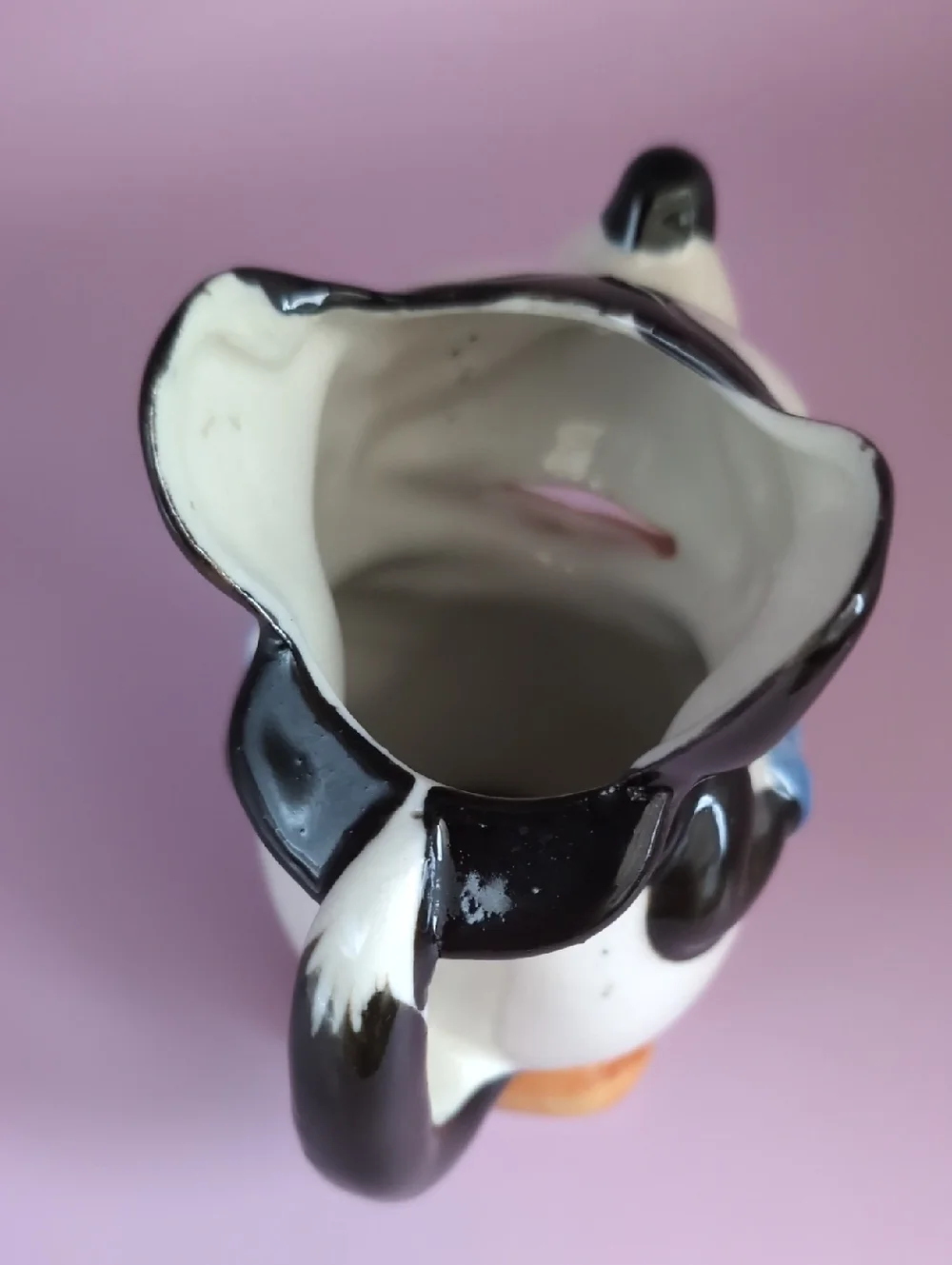 Vintage MICKEY MOUSE Figural Glazed Ceramic Pitcher Creamer Japan 1930s 1940s